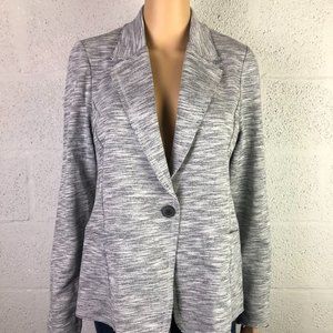 Tommy Hilfiger Women's Gray One Button Blazer Jacket Top Style J4JE0103 Size M